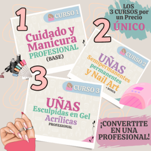 3-PACK Cursos de UÑAS